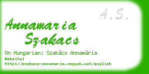 annamaria szakacs business card
